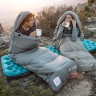 Ультралёгкий спальный мешок NATUREHIKE CNK2350WS023 M400 хлопковый с капюшоном весна осень серый, молния слева 6927595776049